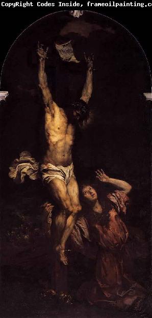 Giovanni Battista Moroni Mary Magdalene at the Foot of the Cross